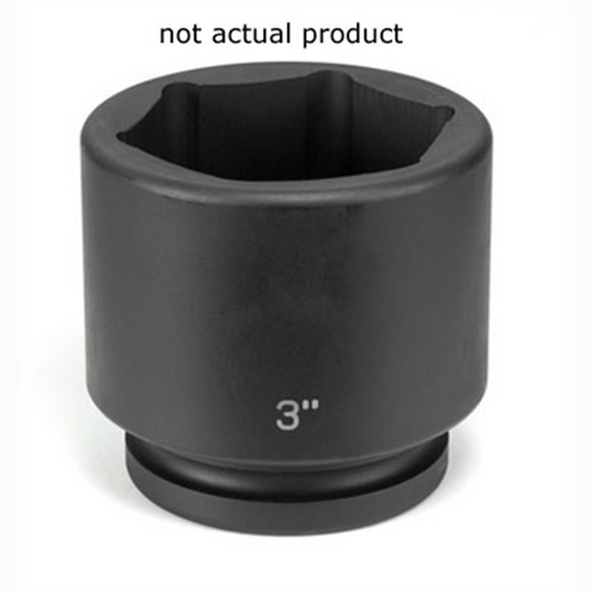 Grey Pneumatic SOC 2-7/16 1""D IMP 6PT BLK
