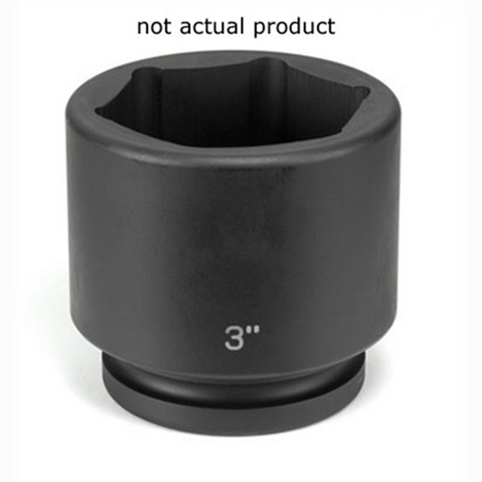 Grey Pneumatic SOC 3-1/4 1""D IMP 6PT BLK