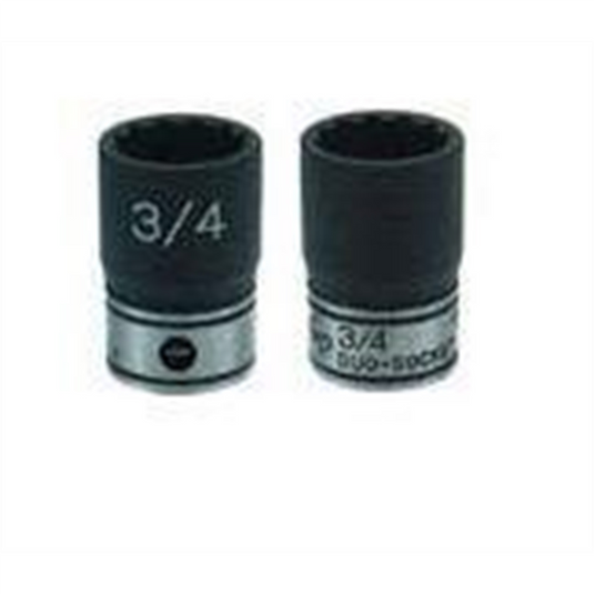 Grey Pneumatic 3/8"" Drive x 12mm Deep Duo-Socket - 6 Point