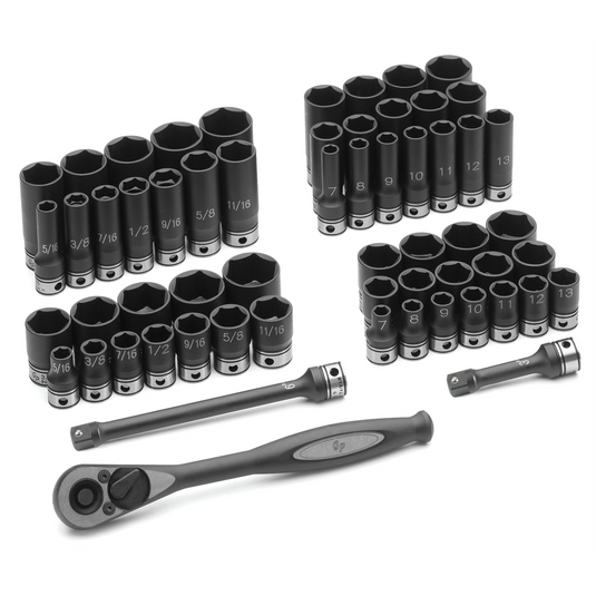 Grey Pneumatic 3/8"" Dr. 59pc Fract. & Metric Duo-Socket Set - 6 P