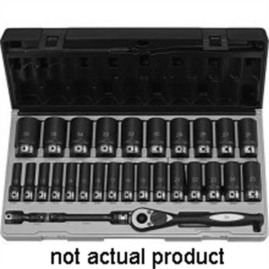 Grey Pneumatic 1/2"" Drive x 33mm Deep Duo-Socket - 6 Point