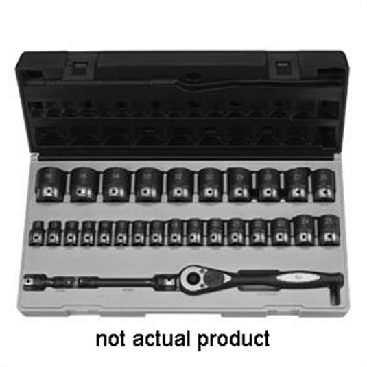 Grey Pneumatic 1/2"" Drive x 24mm Standard Duo-Socket - 12 Point