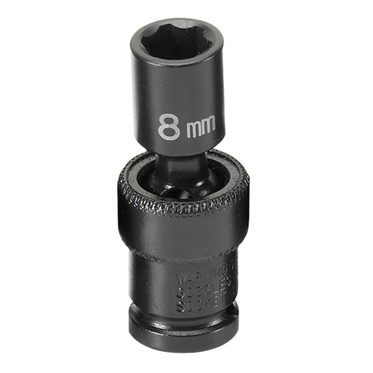 Grey Pneumatic SOC 8MM 1/4D IMP UNIV 6PT