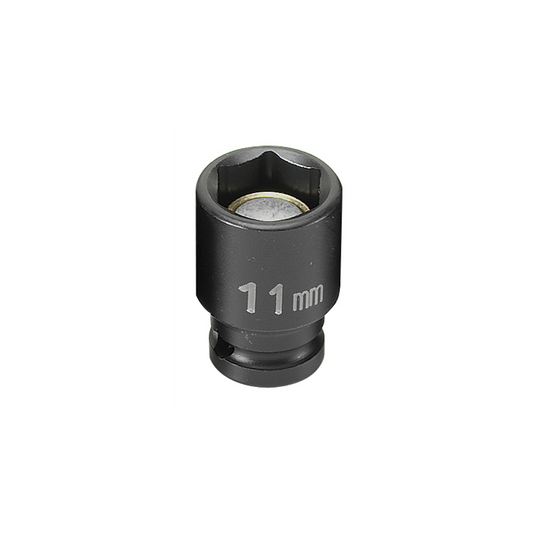 Grey Pneumatic SOC 11MM 1/4D IMP MAG 6PT BLK
