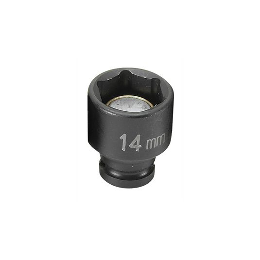 Grey Pneumatic SOC 14MM 1/4D IMP MAG 6PT BLK