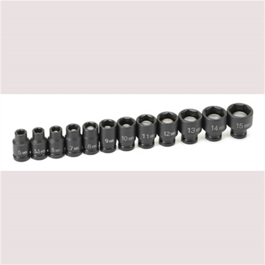Grey Pneumatic 1/4""DR 12PC METR MAG