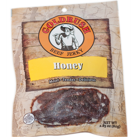 Gold Rush Jerky Honey 2.85 oz. Beef Jerky - 12 Count (3 lbs.)
