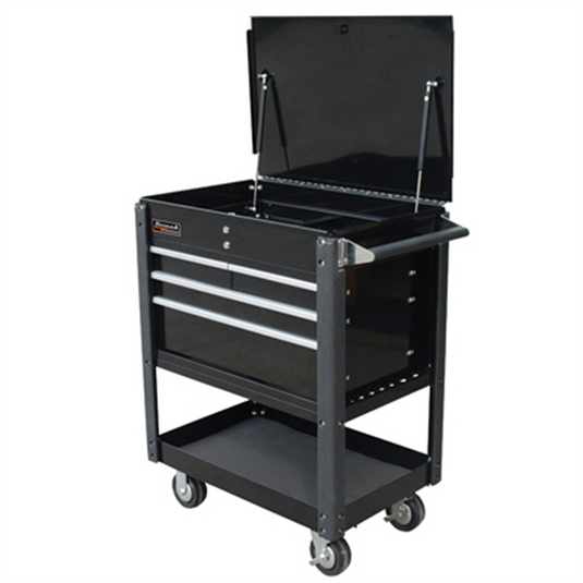 Homak Manufacturing 35 PROFESSIONAL 4 DRAWER SERVICE CART - BLACK