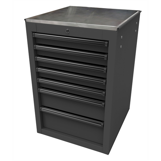 Homak Manufacturing RS PRO 22 in. 7-Drawer Side Cabinet; Black