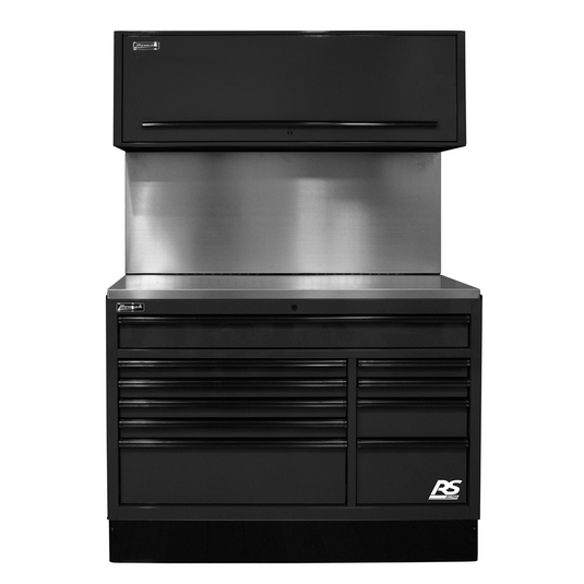 Homak Manufacturing 54 in. CTS Centralized Tool Storage with Solid Back Splash Set; Black