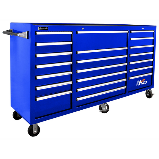 Homak Manufacturing 72 in. H2Pro Series 21 Drawer Rolling Cabinet; Blue