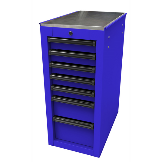 Homak Manufacturing RS PRO 14-1/2 in. 7-Drawer Side Cabinet; Blue