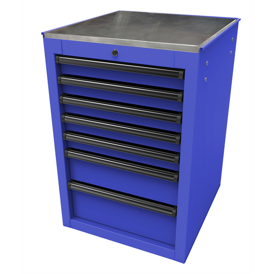 Homak Manufacturing RS PRO 22 in. 7-Drawer Side Cabinet; Blue