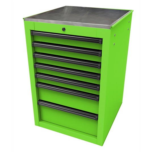 Homak Manufacturing RS PRO 22 in. 7-Drawer Side Cabinet; Lime Green