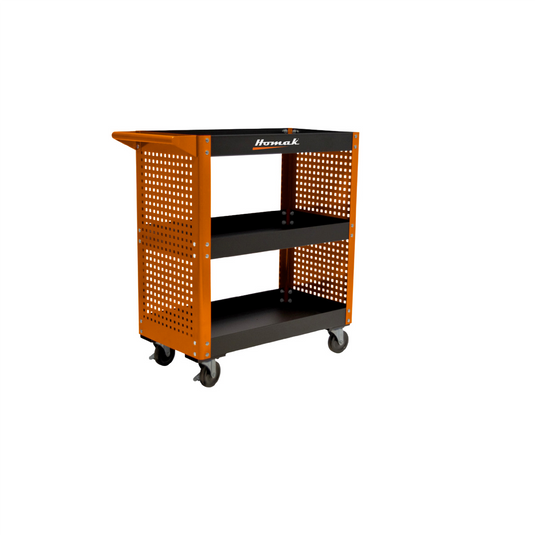 Homak Manufacturing 30 Inch 3 Tier Service Cart with Toolboard