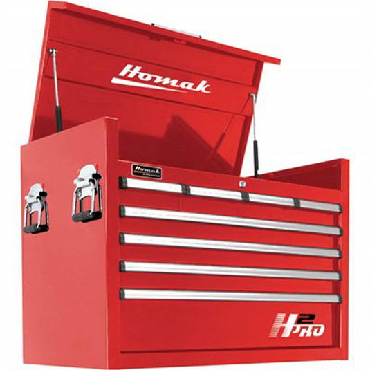 Homak Manufacturing H2PRO Series 36"" 8-Drawer Top Chest; Red