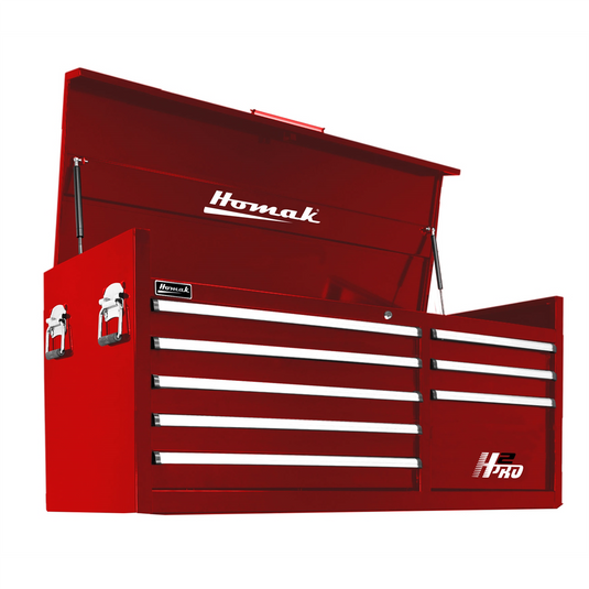 Homak Manufacturing 56 in. H2Pro Series 8 Drawer Top Chest; Red