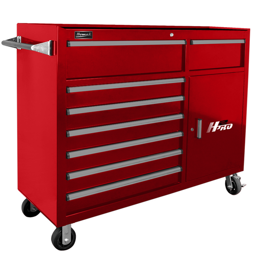 Homak Manufacturing 56 in. H2Pro Series 8 Drawer Rolling Cabinet; Red