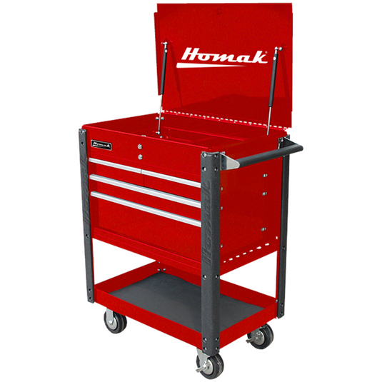 Homak Manufacturing 35 in. Pro Series 4 Drawer Flip Top Service Cart