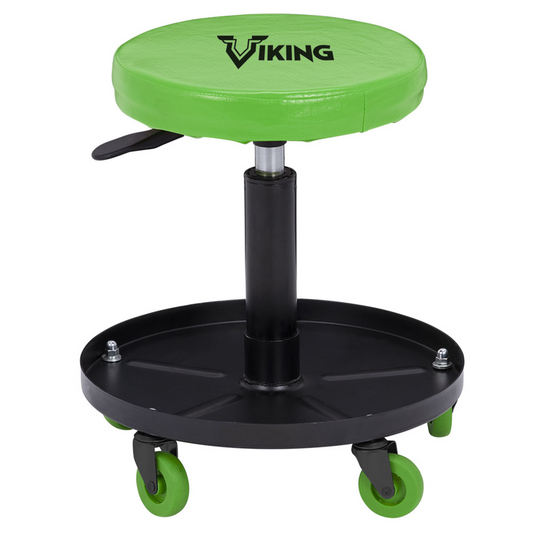 American Forge & Foundry Viking by AFF - Mechanic's Roller Stool w/ Adjustable Height - 300 Lbs. Capacity
