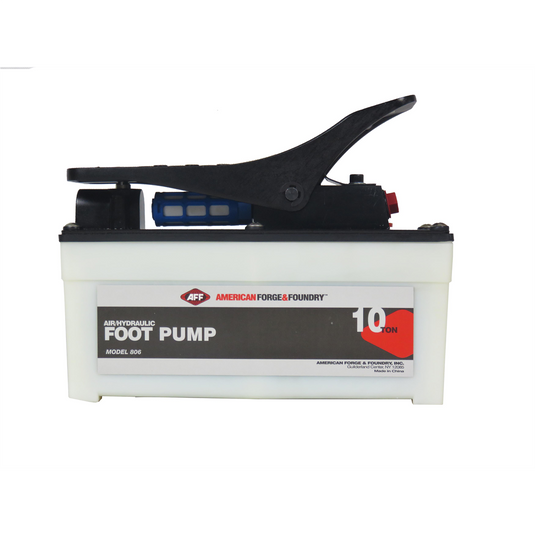 American Forge & Foundry AFF - Foot Operated Pump - Air/Hydraulic -Max Working Pressure: 10;000 PSI - Usable Oil Capacity: 29.97 cu in - Output Port Thread (Oil): 1/4"" - 18NPTF - Input Port Thread (Air): 1/4"" - 18NPT
