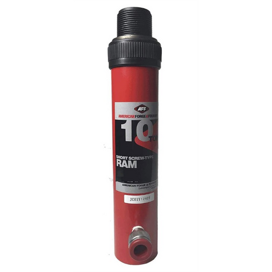 American Forge & Foundry AFF - Ram - Hydraulic - 10 Ton Capacity - Threaded - Internal Return Spring - Compressed Length: 17"" - Extended Length: 23"" - 6"" Stroke - Coupler: 1/4"" 18NPTF