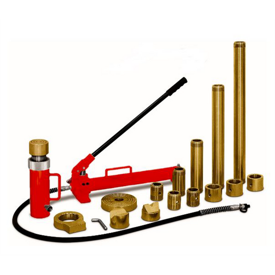 American Forge & Foundry AFF - Collision & Body Repair Kit - 10 Ton Capacity - 21 pc Kit - With 2 Speed Quick Pump - Includes Pressure Guage - SUPER DUTY