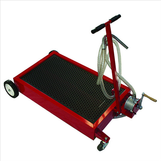 American Forge & Foundry AFF - Waste Oil Drain - Low Profile - Rotary Evacuation Pump - 15 Gallon Capacity Steel Recovery Tank