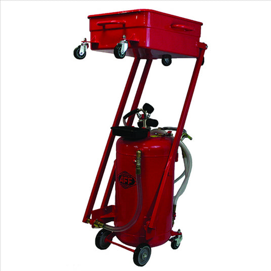American Forge & Foundry AFF - Waste Oil Drain - Pressurized Evacuator w/ Suction Probes - Cantilever - 23.75 Gallon Capacity Steel Recovery Tank