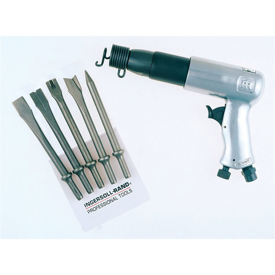 Ingersoll Rand General Duty Air Hammer 5-Piece Chisel Set; 2000 BPM; 3-1/2"" Stroke; 0.69"" Bore