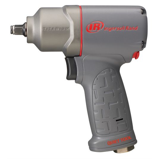 Ingersoll Rand 3/8 Inch Air Impact Wrench; Quiet; 300 ft-lb Torque; Titanium Hammercase; Friction Ring Retainer; Pistol Grip