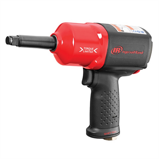 Ingersoll Rand 1/2 Inch Air Impact Wrench; 2 Inch Ext Anvil; Quiet; 780 ft-lb Torque; Friction Ring Retainer; Pistol