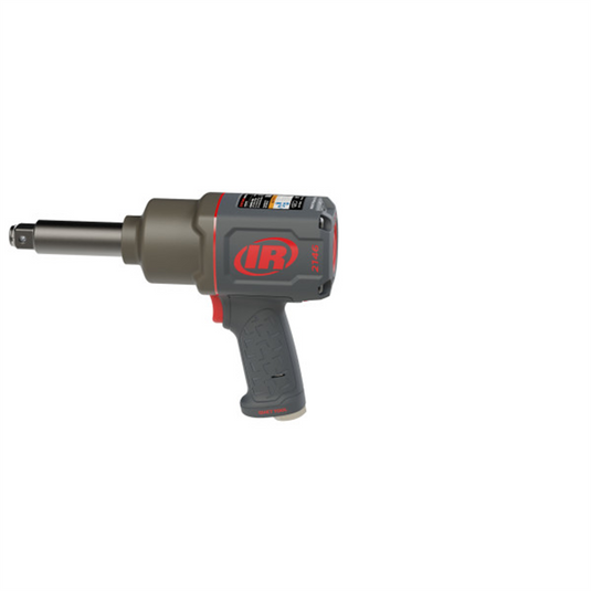 INGERSOLL RAND 3/4 Inch Air Impact Wrench; 3 Inch Ext Anvil; Quiet; 2;000 ft-lb Torque; Friction Ring-Thru-hole Retainer; Pistol Grip
