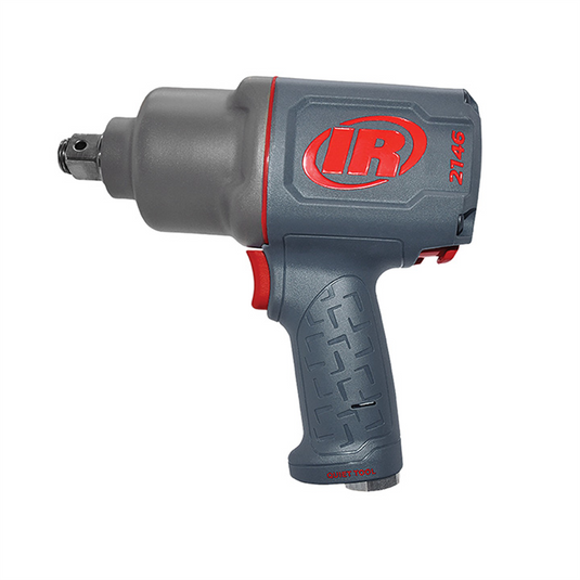 INGERSOLL RAND 3/4 Inch Air Impact Wrench; 6 Inch Ext Anvil; Quiet; 2;000 ft-lb Torque; Friction Ring-Thru-hole Retainer; Pistol Grip