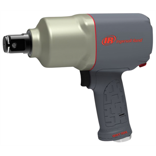 Ingersoll Rand 1 Inch Air Impact Wrench; Quiet; 1700 ft-lb Torque; Friction Ring-Thru-hole Retainer; Pistol Grip