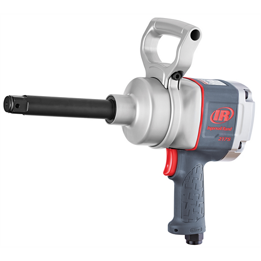 Ingersoll Rand 1 Inch Air Impact Wrench; 6 Inch Ext Anvil; 2000 ft-lb Torque; Thru-hole Retainer; Pistol