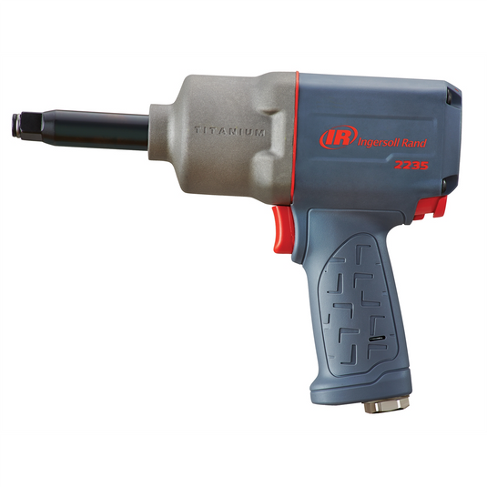 Ingersoll Rand 1/2 Inch Air Impact Wrench; 2 Inch Ext Anvil; 1350 ft-lb Torque; Titanium Hammercase; Friction Ring Retainer; Pistol Grip