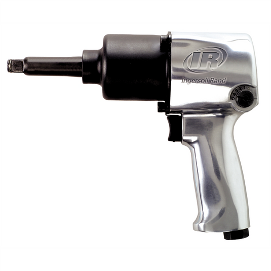 Ingersoll Rand 1/2 Inch Air Impact Wrench; 2 Inch Ext Anvil; Super Duty; 600 ft-lb Torque; Friction Ring Retainer; Pistol Grip