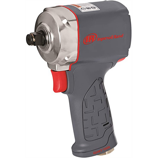 Ingersoll Rand 1/2 Inch Ultra Compact Air Impact Wrench; Quiet; 640 ft-lb Torque; Friction Ring Retainer; Pistol Grip