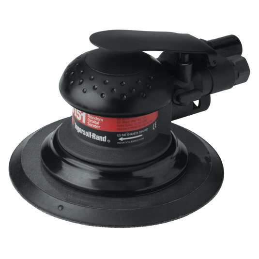 Ingersoll Rand 6"" Random Orbital Air Sander; 3/16"" Orbit; Hook and Loop Pad; 12;000 RPM; 0.2 HP