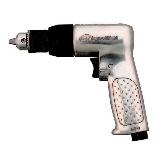 Ingersoll Rand 3/8 Inch Keyed Chuck Air Drill; 2000 RPM; 0.5 HP; 2.65 in-lb Torque; Pistol Grip