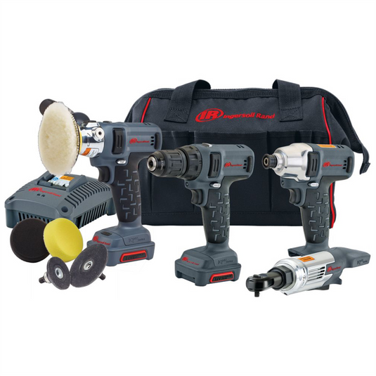 Ingersoll Rand 4 Piece Driver; Polisher/Sander; Ratchet and Drill