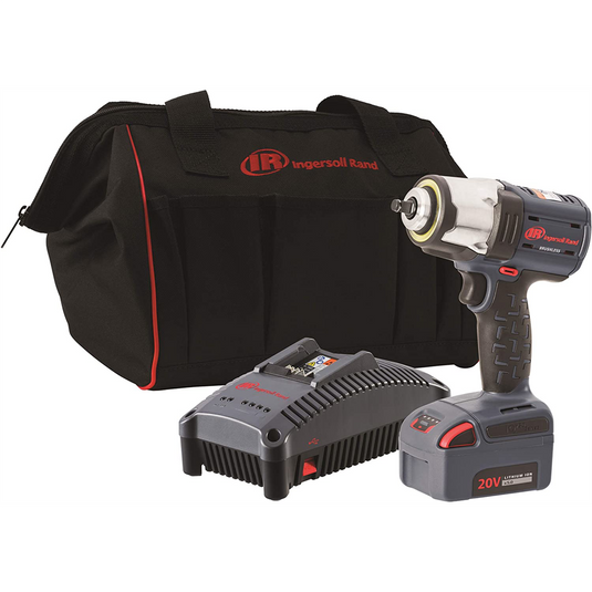 Ingersoll Rand 20V Mid-torque 3/8"" Cordless Impact Wrench Kit; 550 ft-lbs Nut-busting Torque; 1 Battery and Charger