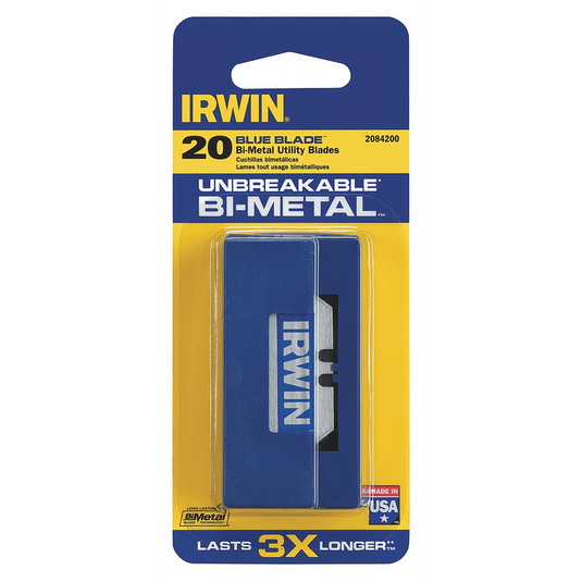 Irwin Industrial BI-METAL RAZOR BLADES ""BLUE BLADE"" 20PK