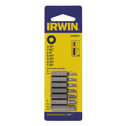 Irwin Industrial 1-1/4in 7pc 3/32"" thru 1-1/4