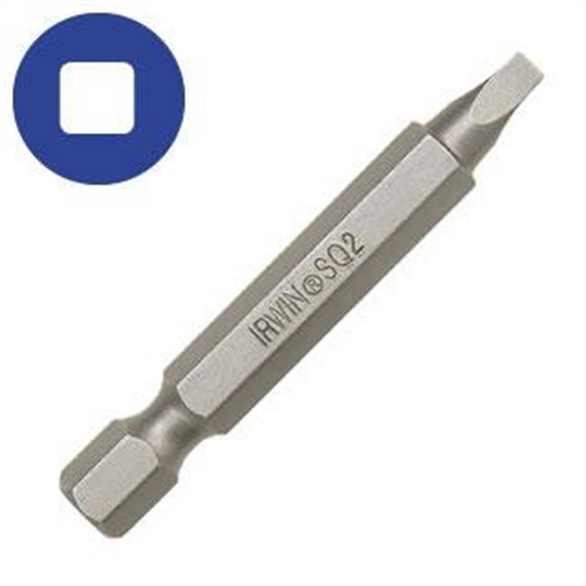 Irwin Industrial Power Bit; No. 2 Square Recess; 1/4 in. Hex Shank