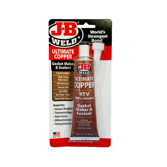 J B Weld J-B Weld 32325 Ultimate Copper High Temperature RTV Silicone Gasket Maker and Sealant - 3 oz.