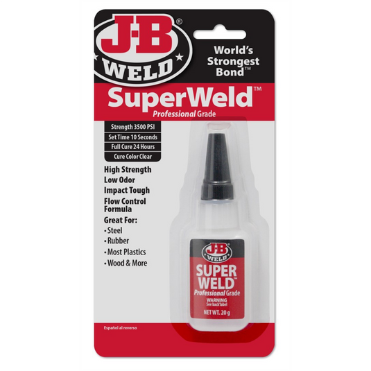 J B Weld J-B Weld 33120 SuperWeld Glue - Clear Super Glue - 20 g