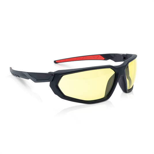 Jackson Safety Safety Glasses - HyperGuard F-Series - Amber Lens - Black Full Frame - STA-CLEAR Anti-Fog
