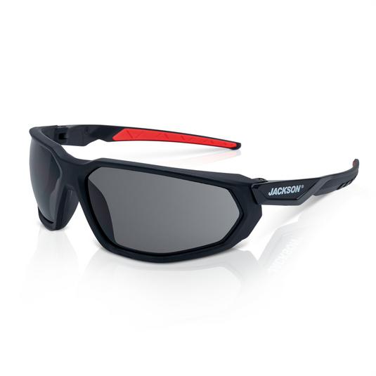 Jackson Safety Safety Glasses - HyperGuard F-Series - Smoke Lens - Black Full Frame - STA-CLEAR Anti-Fog
